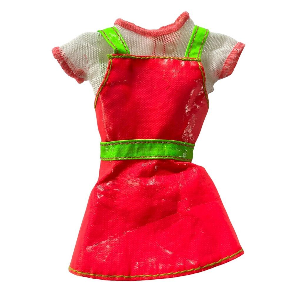 Barbie Clothes:  Vintage Pink Leather Look Fashion Dress - MATTEL 💕